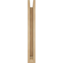 Ekena Millwork - BKTUR0352X20X28BOA01RCPR - Timberthane Faux Wood Balboa Style Bracket w/ Offset Brace, Traditional Ends, 3 1/2"W x 20"D x 28"H, Primed Tan