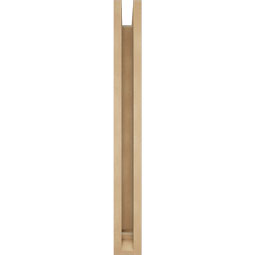 Ekena Millwork - BKTUR0352X20X32BOA01RCPR - Timberthane Faux Wood Balboa Style Bracket w/ Offset Brace, Traditional Ends, 3 1/2"W x 20"D x 32"H, Primed Tan