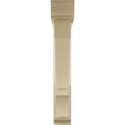 Ekena Millwork - BKTUR0352X22X22BOA01RCPR - Timberthane Faux Wood Balboa Style Bracket w/ Offset Brace, Traditional Ends, 3 1/2"W x 22"D x 22"H, Primed Tan