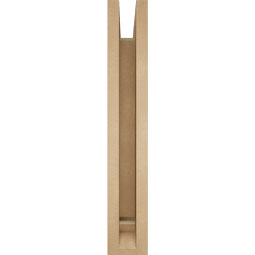 Ekena Millwork - BKTUR0352X22X22BOA01RCPR - Timberthane Faux Wood Balboa Style Bracket w/ Offset Brace, Traditional Ends, 3 1/2"W x 22"D x 22"H, Primed Tan