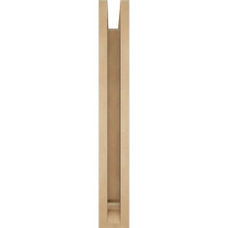 Ekena Millwork - BKTUR0352X22X26BOA01RCPR - Timberthane Faux Wood Balboa Style Bracket w/ Offset Brace, Traditional Ends, 3 1/2"W x 22"D x 26"H, Primed Tan