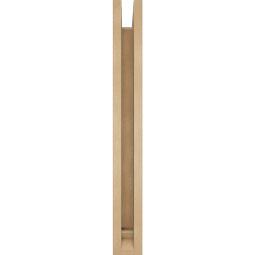 Ekena Millwork - BKTUR0352X22X30BOA01RCPR - Timberthane Faux Wood Balboa Style Bracket w/ Offset Brace, Traditional Ends, 3 1/2"W x 22"D x 30"H, Primed Tan