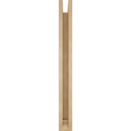 Ekena Millwork - BKTUR0352X22X34BOA01RCPR - Timberthane Faux Wood Balboa Style Bracket w/ Offset Brace, Traditional Ends, 3 1/2"W x 22"D x 34"H, Primed Tan