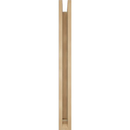Ekena Millwork - BKTUR0352X24X36BOA01RCPR - Timberthane Faux Wood Balboa Style Bracket w/ Offset Brace, Traditional Ends, 3 1/2"W x 24"D x 36"H, Primed Tan