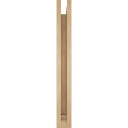 Ekena Millwork - BKTUR0352X26X30BOA01RCPR - Timberthane Faux Wood Balboa Style Bracket w/ Offset Brace, Traditional Ends, 3 1/2"W x 26"D x 30"H, Primed Tan