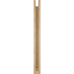 Ekena Millwork - BKTUR0352X26X38BOA01RCPR - Timberthane Faux Wood Balboa Style Bracket w/ Offset Brace, Traditional Ends, 3 1/2"W x 26"D x 38"H, Primed Tan