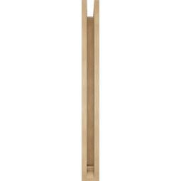 Ekena Millwork - BKTUR0352X28X36BOA01RCPR - Timberthane Faux Wood Balboa Style Bracket w/ Offset Brace, Traditional Ends, 3 1/2"W x 28"D x 36"H, Primed Tan