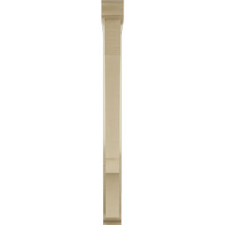 Ekena Millwork - BKTUR0352X28X40BOA01RCPR - Timberthane Faux Wood Balboa Style Bracket w/ Offset Brace, Traditional Ends, 3 1/2"W x 28"D x 40"H, Primed Tan