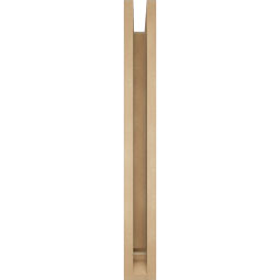 Ekena Millwork - BKTUR0352X30X30BOA01RCPR - Timberthane Faux Wood Balboa Style Bracket w/ Offset Brace, Traditional Ends, 3 1/2"W x 30"D x 30"H, Primed Tan