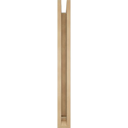 Ekena Millwork - BKTUR0352X30X34BOA01RCPR - Timberthane Faux Wood Balboa Style Bracket w/ Offset Brace, Traditional Ends, 3 1/2"W x 30"D x 34"H, Primed Tan