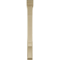 Ekena Millwork - BKTUR0352X30X36BOA01RCPR - Timberthane Faux Wood Balboa Style Bracket w/ Offset Brace, Traditional Ends, 3 1/2"W x 30"D x 36"H, Primed Tan