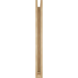 Ekena Millwork - BKTUR0352X30X38BOA01RCPR - Timberthane Faux Wood Balboa Style Bracket w/ Offset Brace, Traditional Ends, 3 1/2"W x 30"D x 38"H, Primed Tan