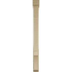 Ekena Millwork - BKTUR0352X30X42BOA01RCPR - Timberthane Faux Wood Balboa Style Bracket w/ Offset Brace, Traditional Ends, 3 1/2"W x 30"D x 42"H, Primed Tan