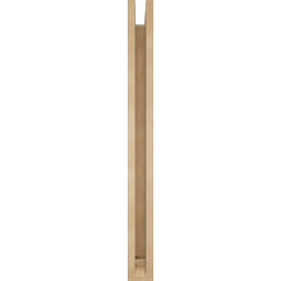 Ekena Millwork - BKTUR0352X32X38BOA01RCPR - Timberthane Faux Wood Balboa Style Bracket w/ Offset Brace, Traditional Ends, 3 1/2"W x 32"D x 38"H, Primed Tan