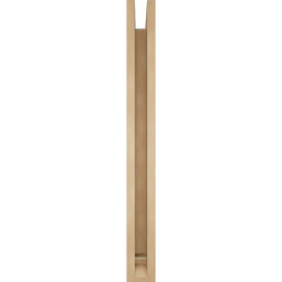 Ekena Millwork - BKTUR0352X34X34BOA01RCPR - Timberthane Faux Wood Balboa Style Bracket w/ Offset Brace, Traditional Ends, 3 1/2"W x 34"D x 34"H, Primed Tan