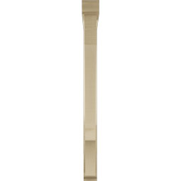 Ekena Millwork - BKTUR0352X34X42BOA01RCPR - Timberthane Faux Wood Balboa Style Bracket w/ Offset Brace, Traditional Ends, 3 1/2"W x 34"D x 42"H, Primed Tan