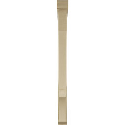 Ekena Millwork - BKTUR0352X36X44BOA01RCPR - Timberthane Faux Wood Balboa Style Bracket w/ Offset Brace, Traditional Ends, 3 1/2"W x 36"D x 44"H, Primed Tan