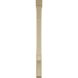 Ekena Millwork - BKTUR0352X36X48BOA01RCPR - Timberthane Faux Wood Balboa Style Bracket w/ Offset Brace, Traditional Ends, 3 1/2"W x 36"D x 48"H, Primed Tan