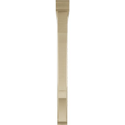 Ekena Millwork - BKTUR0352X38X38BOA01RCPR - Timberthane Faux Wood Balboa Style Bracket w/ Offset Brace, Traditional Ends, 3 1/2"W x 38"D x 38"H, Primed Tan