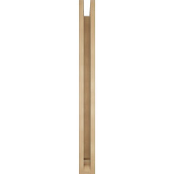 Ekena Millwork - BKTUR0352X38X38BOA01RCPR - Timberthane Faux Wood Balboa Style Bracket w/ Offset Brace, Traditional Ends, 3 1/2"W x 38"D x 38"H, Primed Tan
