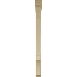 Ekena Millwork - BKTUR0352X38X44BOA01RCPR - Timberthane Faux Wood Balboa Style Bracket w/ Offset Brace, Traditional Ends, 3 1/2"W x 38"D x 44"H, Primed Tan