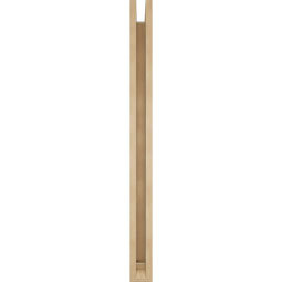 Ekena Millwork - BKTUR0352X38X44BOA01RCPR - Timberthane Faux Wood Balboa Style Bracket w/ Offset Brace, Traditional Ends, 3 1/2"W x 38"D x 44"H, Primed Tan