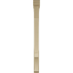 Ekena Millwork - BKTUR0352X40X44BOA01RCPR - Timberthane Faux Wood Balboa Style Bracket w/ Offset Brace, Traditional Ends, 3 1/2"W x 40"D x 44"H, Primed Tan