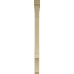 Ekena Millwork - BKTUR0352X42X48BOA01RCPR - Timberthane Faux Wood Balboa Style Bracket w/ Offset Brace, Traditional Ends, 3 1/2"W x 42"D x 48"H, Primed Tan