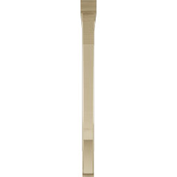 Ekena Millwork - BKTUR0352X46X46BOA01RCPR - Timberthane Faux Wood Balboa Style Bracket w/ Offset Brace, Traditional Ends, 3 1/2"W x 46"D x 46"H, Primed Tan