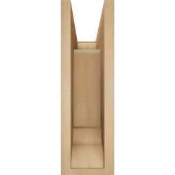 Ekena Millwork - BKTUR0554X14X18BOA01RCPR - Timberthane Faux Wood Balboa Style Bracket w/ Offset Brace, Traditional Ends, 5 1/2"W x 14"D x 18"H, Primed Tan