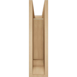 Ekena Millwork - BKTUR0554X14X22BOA01RCPR - Timberthane Faux Wood Balboa Style Bracket w/ Offset Brace, Traditional Ends, 5 1/2"W x 14"D x 22"H, Primed Tan