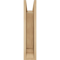 Ekena Millwork - BKTUR0554X14X26BOA01RCPR - Timberthane Faux Wood Balboa Style Bracket w/ Offset Brace, Traditional Ends, 5 1/2"W x 14"D x 26"H, Primed Tan