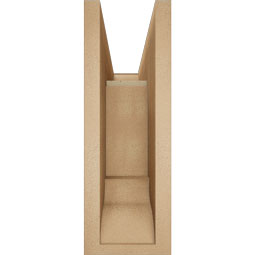 Ekena Millwork - BKTUR0554X16X16BOA01RCPR - Timberthane Faux Wood Balboa Style Bracket w/ Offset Brace, Traditional Ends, 5 1/2"W x 16"D x 16"H, Primed Tan