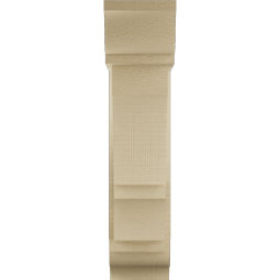 Ekena Millwork - BKTUR0554X16X24BOA01RCPR - Timberthane Faux Wood Balboa Style Bracket w/ Offset Brace, Traditional Ends, 5 1/2"W x 16"D x 24"H, Primed Tan