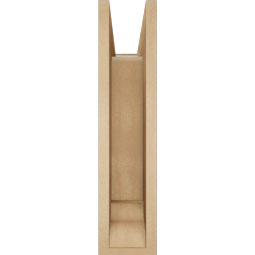 Ekena Millwork - BKTUR0554X16X24BOA01RCPR - Timberthane Faux Wood Balboa Style Bracket w/ Offset Brace, Traditional Ends, 5 1/2"W x 16"D x 24"H, Primed Tan