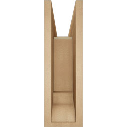 Ekena Millwork - BKTUR0554X18X18BOA01RCPR - Timberthane Faux Wood Balboa Style Bracket w/ Offset Brace, Traditional Ends, 5 1/2"W x 18"D x 18"H, Primed Tan