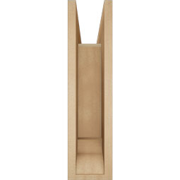 Ekena Millwork - BKTUR0554X18X22BOA01RCPR - Timberthane Faux Wood Balboa Style Bracket w/ Offset Brace, Traditional Ends, 5 1/2"W x 18"D x 22"H, Primed Tan