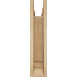 Ekena Millwork - BKTUR0554X18X26BOA01RCPR - Timberthane Faux Wood Balboa Style Bracket w/ Offset Brace, Traditional Ends, 5 1/2"W x 18"D x 26"H, Primed Tan
