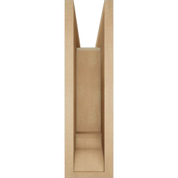 Ekena Millwork - BKTUR0554X20X20BOA01RCPR - Timberthane Faux Wood Balboa Style Bracket w/ Offset Brace, Traditional Ends, 5 1/2"W x 20"D x 20"H, Primed Tan