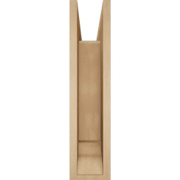 Ekena Millwork - BKTUR0554X20X24BOA01RCPR - Timberthane Faux Wood Balboa Style Bracket w/ Offset Brace, Traditional Ends, 5 1/2"W x 20"D x 24"H, Primed Tan