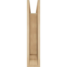 Ekena Millwork - BKTUR0554X20X28BOA01RCPR - Timberthane Faux Wood Balboa Style Bracket w/ Offset Brace, Traditional Ends, 5 1/2"W x 20"D x 28"H, Primed Tan