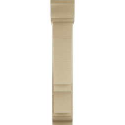 Ekena Millwork - BKTUR0554X20X32BOA01RCPR - Timberthane Faux Wood Balboa Style Bracket w/ Offset Brace, Traditional Ends, 5 1/2"W x 20"D x 32"H, Primed Tan