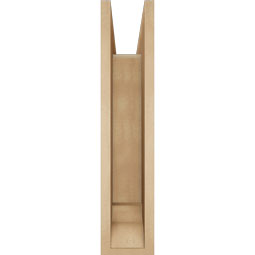 Ekena Millwork - BKTUR0554X22X26BOA01RCPR - Timberthane Faux Wood Balboa Style Bracket w/ Offset Brace, Traditional Ends, 5 1/2"W x 22"D x 26"H, Primed Tan
