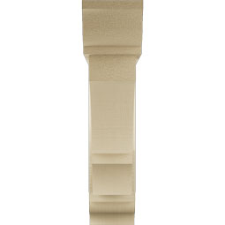 Ekena Millwork - BKTUR0554X24X24BOA01RCPR - Timberthane Faux Wood Balboa Style Bracket w/ Offset Brace, Traditional Ends, 5 1/2"W x 24"D x 24"H, Primed Tan
