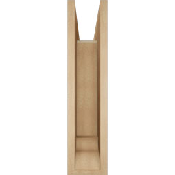 Ekena Millwork - BKTUR0554X24X24BOA01RCPR - Timberthane Faux Wood Balboa Style Bracket w/ Offset Brace, Traditional Ends, 5 1/2"W x 24"D x 24"H, Primed Tan