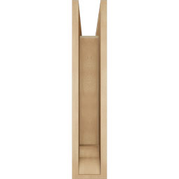 Ekena Millwork - BKTUR0554X24X28BOA01RCPR - Timberthane Faux Wood Balboa Style Bracket w/ Offset Brace, Traditional Ends, 5 1/2"W x 24"D x 28"H, Primed Tan