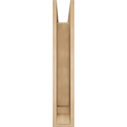 Ekena Millwork - BKTUR0554X24X32BOA01RCPR - Timberthane Faux Wood Balboa Style Bracket w/ Offset Brace, Traditional Ends, 5 1/2"W x 24"D x 32"H, Primed Tan
