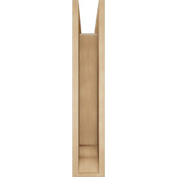 Ekena Millwork - BKTUR0554X26X30BOA01RCPR - Timberthane Faux Wood Balboa Style Bracket w/ Offset Brace, Traditional Ends, 5 1/2"W x 26"D x 30"H, Primed Tan