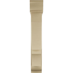 Ekena Millwork - BKTUR0554X26X34BOA01RCPR - Timberthane Faux Wood Balboa Style Bracket w/ Offset Brace, Traditional Ends, 5 1/2"W x 26"D x 34"H, Primed Tan