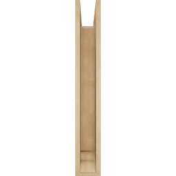 Ekena Millwork - BKTUR0554X26X38BOA01RCPR - Timberthane Faux Wood Balboa Style Bracket w/ Offset Brace, Traditional Ends, 5 1/2"W x 26"D x 38"H, Primed Tan